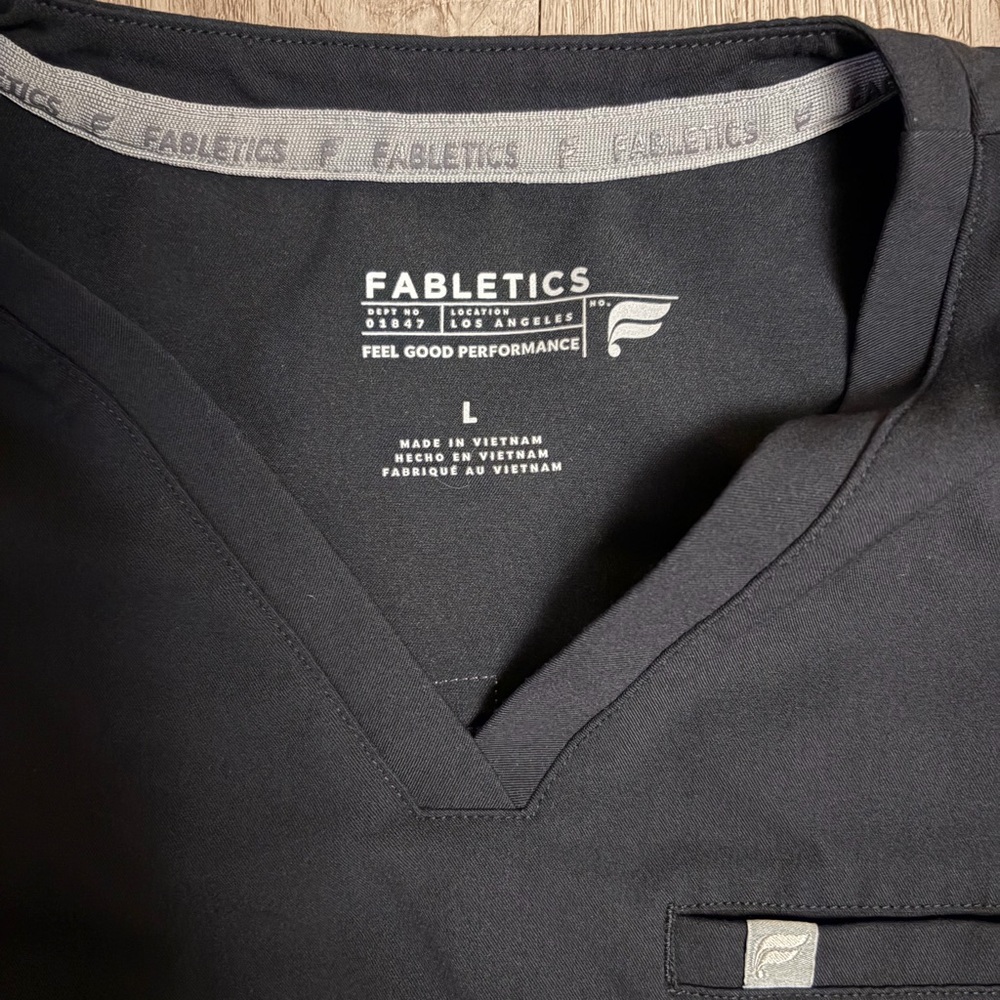 Fabletics Black V-Neck Top - image 3